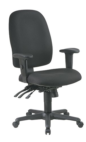 Office Star Work Smart Ergonomic High Back Chair with Multi Function Control, Navy